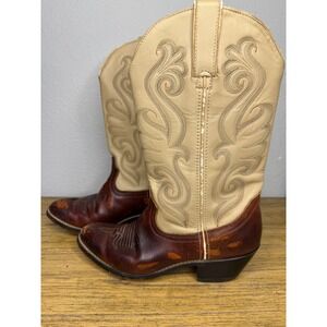 Durango Y2K Western Roper Boots‎ – Women's 6.5 M – Distressed Two-Tone Leather